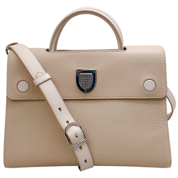 Christian Dior Tapioca Leather Medium Diorever Flap Bag - Picture 1 of 11